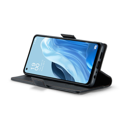 OPPO Reno7 4G Leather Wallet Case - RFID Blocking, Stand Function, Card Slots