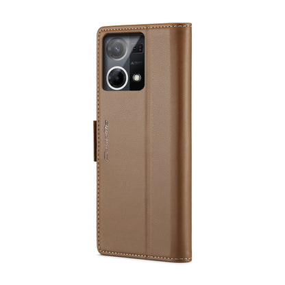 OPPO F21 Pro 4G Leather Wallet Case - RFID Blocking, Stand Function, Card Slots