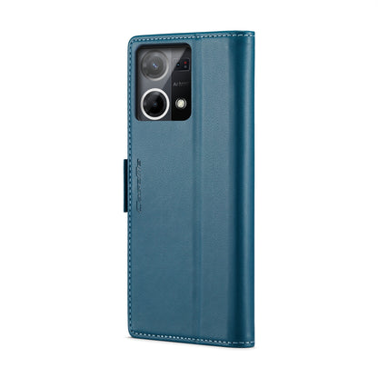 OPPO F21 Pro 4G Leather Wallet Case - RFID Blocking, Stand Function, Card Slots
