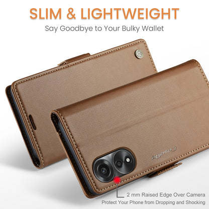 OPPO A78 4G Leather Wallet Case - RFID Blocking, Stand Function, Card Slots