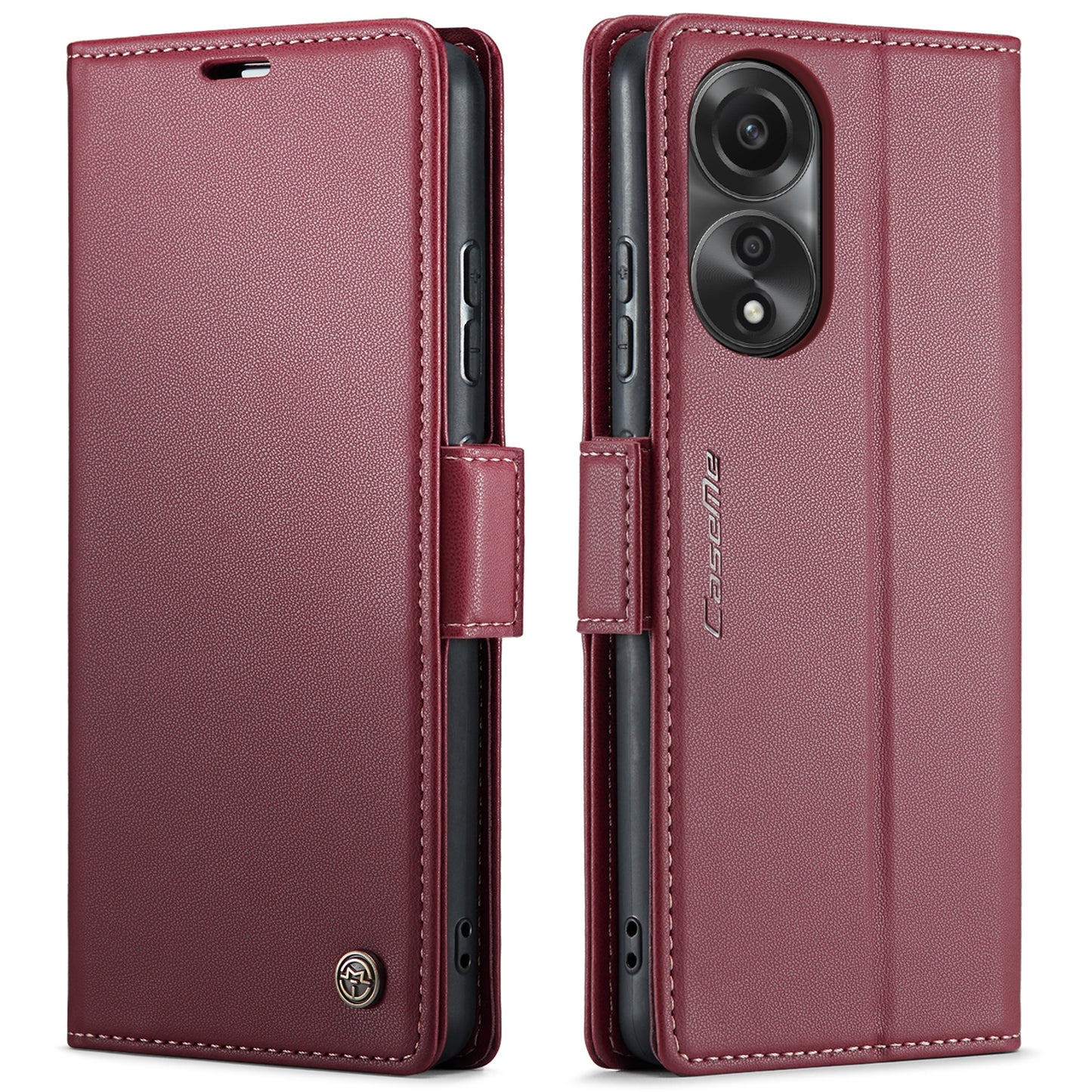 OPPO A78 4G Leather Wallet Case - RFID Blocking, Stand Function, Card Slots