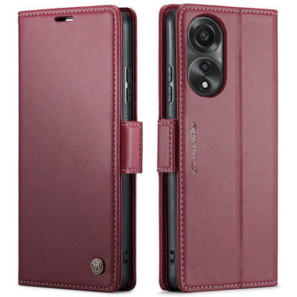 OPPO A78 4G Leather Wallet Case - RFID Blocking, Stand Function, Card Slots