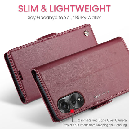 OPPO A78 4G Leather Wallet Case - RFID Blocking, Stand Function, Card Slots