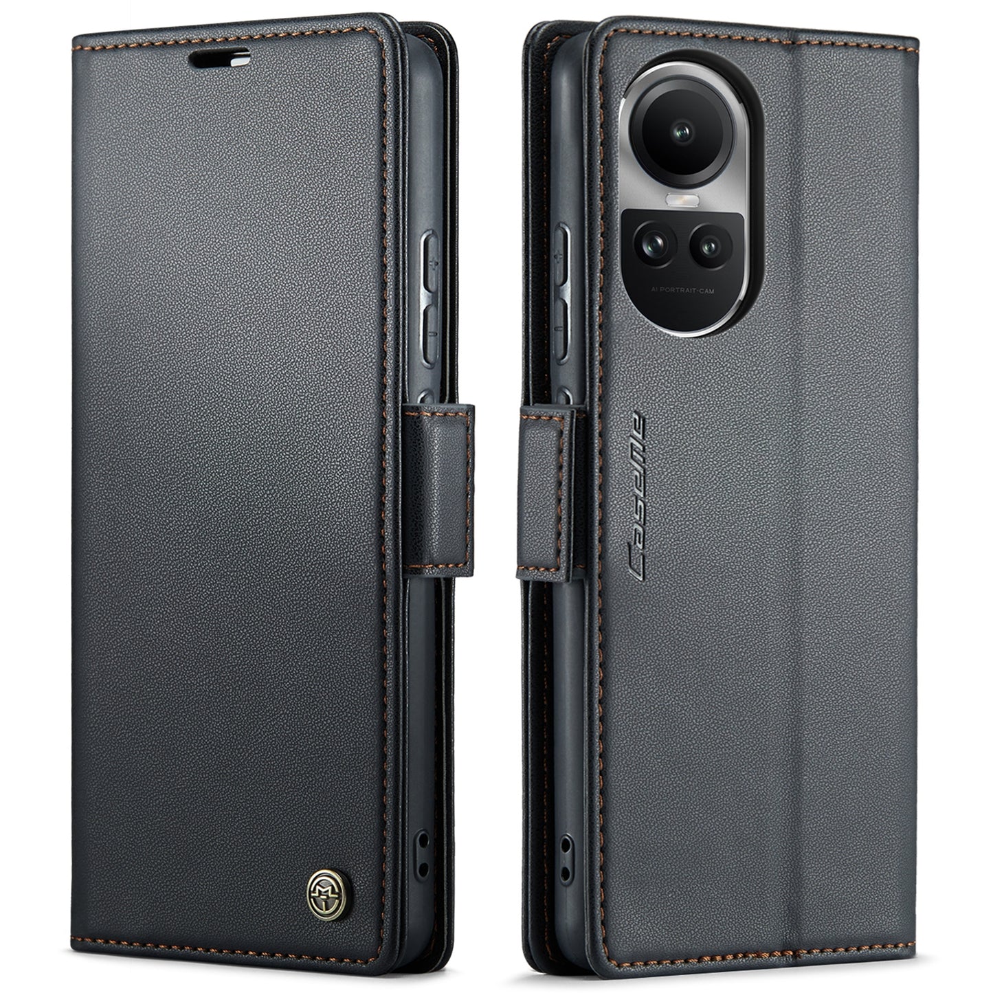 OPPO Reno10 5G／Reno10 Pro Leather Wallet Case - RFID Blocking, Stand Function, Card Slots