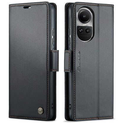 OPPO Reno10 5G／Reno10 Pro Leather Wallet Case - RFID Blocking, Stand Function, Card Slots