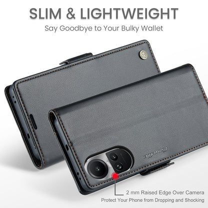 OPPO Reno10 5G／Reno10 Pro Leather Wallet Case - RFID Blocking, Stand Function, Card Slots