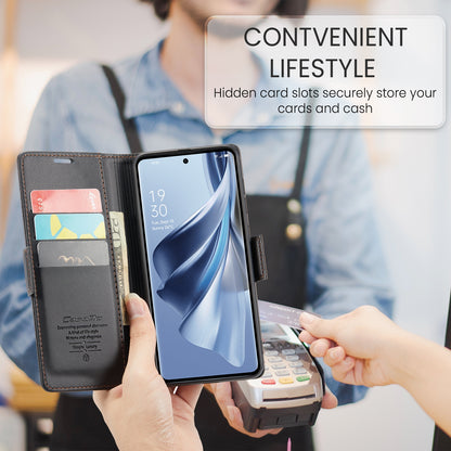 OPPO Reno10 5G／Reno10 Pro Leather Wallet Case - RFID Blocking, Stand Function, Card Slots