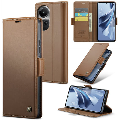 OPPO Reno10 5G／Reno10 Pro Leather Wallet Case - RFID Blocking, Stand Function, Card Slots