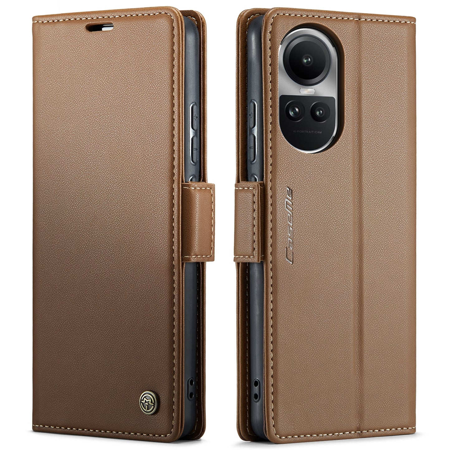 OPPO Reno10 5G／Reno10 Pro Leather Wallet Case - RFID Blocking, Stand Function, Card Slots