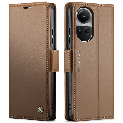 OPPO Reno10 5G／Reno10 Pro Leather Wallet Case - RFID Blocking, Stand Function, Card Slots