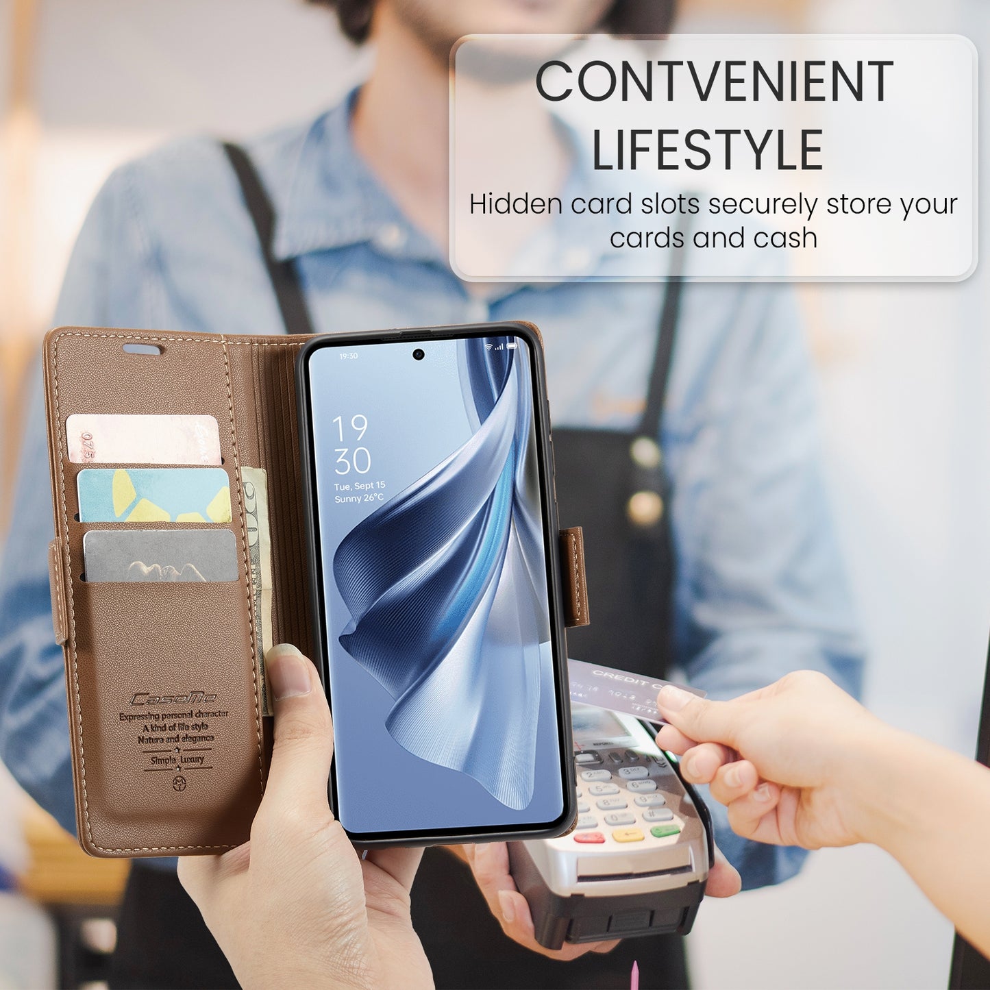 OPPO Reno10 5G／Reno10 Pro Leather Wallet Case - RFID Blocking, Stand Function, Card Slots