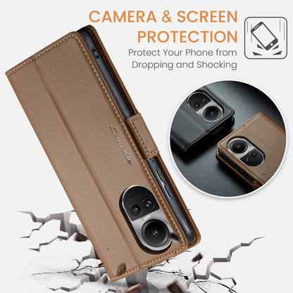OPPO Reno10 5G／Reno10 Pro Leather Wallet Case - RFID Blocking, Stand Function, Card Slots
