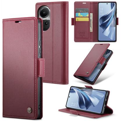 OPPO Reno10 5G／Reno10 Pro Leather Wallet Case - RFID Blocking, Stand Function, Card Slots
