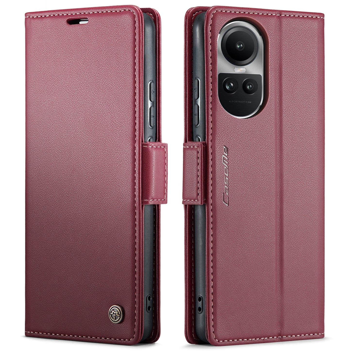 OPPO Reno10 5G／Reno10 Pro Leather Wallet Case - RFID Blocking, Stand Function, Card Slots