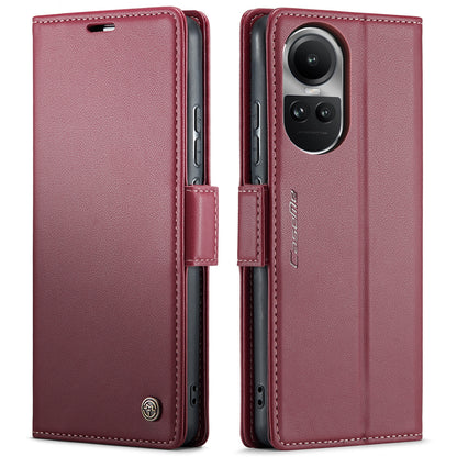 OPPO Reno10 5G／Reno10 Pro Leather Wallet Case - RFID Blocking, Stand Function, Card Slots