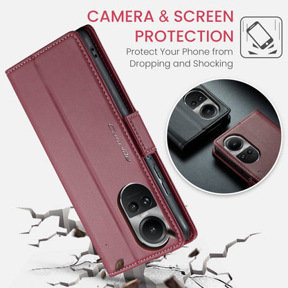 OPPO Reno10 5G／Reno10 Pro Leather Wallet Case - RFID Blocking, Stand Function, Card Slots