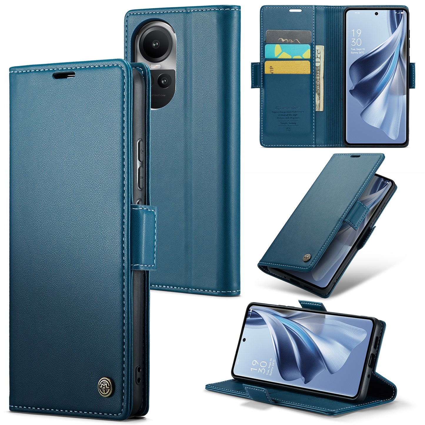 OPPO Reno10 5G／Reno10 Pro Leather Wallet Case - RFID Blocking, Stand Function, Card Slots