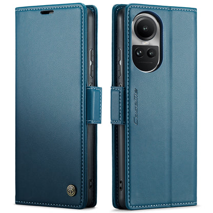 OPPO Reno10 5G／Reno10 Pro Leather Wallet Case - RFID Blocking, Stand Function, Card Slots