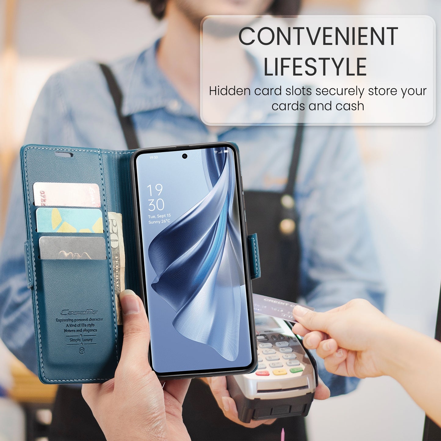 OPPO Reno10 5G／Reno10 Pro Leather Wallet Case - RFID Blocking, Stand Function, Card Slots