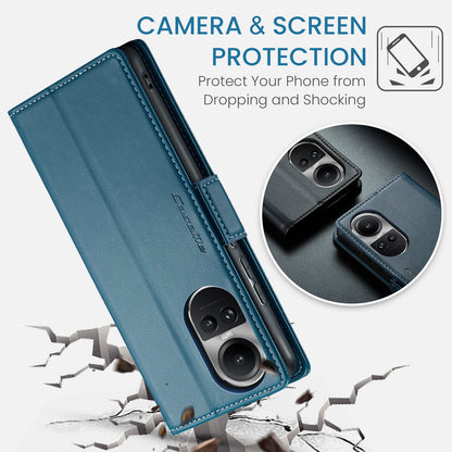 OPPO Reno10 5G／Reno10 Pro Leather Wallet Case - RFID Blocking, Stand Function, Card Slots
