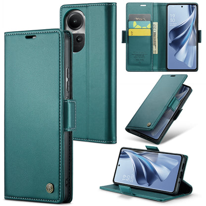 OPPO Reno10 5G／Reno10 Pro Leather Wallet Case - RFID Blocking, Stand Function, Card Slots