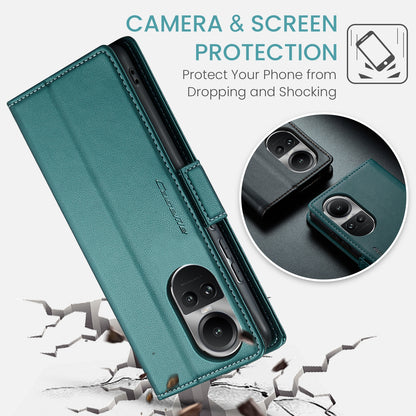 OPPO Reno10 5G／Reno10 Pro Leather Wallet Case - RFID Blocking, Stand Function, Card Slots