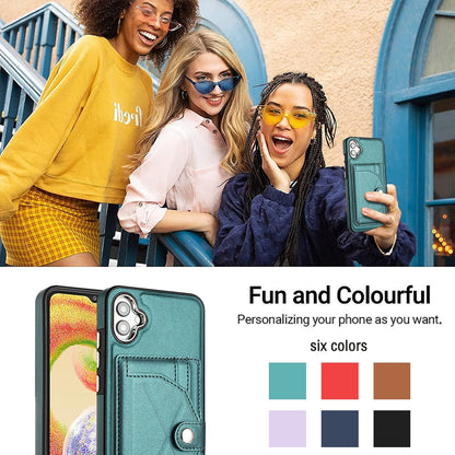 Samsung Galaxy M04 Shockproof Leather Phone Case with Card Holder - Stylish, Durable, and Convenient