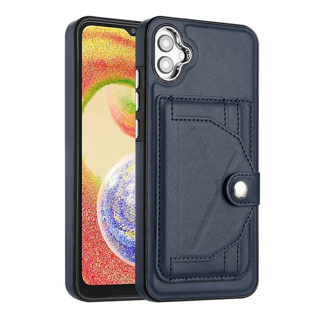 Samsung Galaxy M04 Shockproof Leather Phone Case with Card Holder - Stylish, Durable, and Convenient
