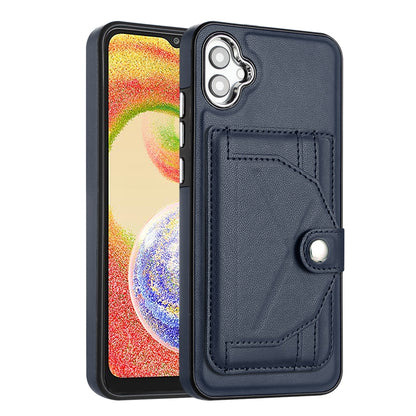 Samsung Galaxy M04 Shockproof Leather Phone Case with Card Holder - Stylish, Durable, and Convenient