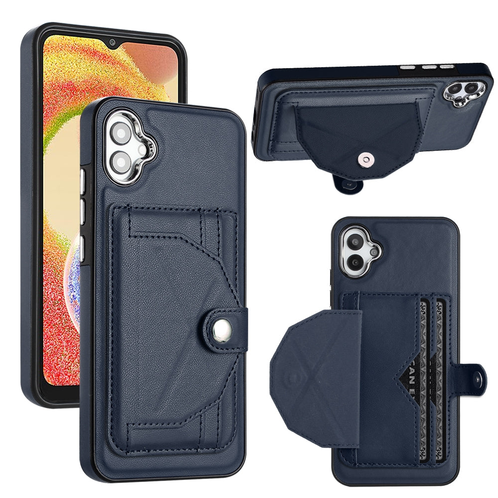 Samsung Galaxy M04 Shockproof Leather Phone Case with Card Holder - Stylish, Durable, and Convenient