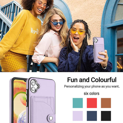 Samsung Galaxy A04E Shockproof Leather Phone Case with Card Holder - Stylish, Durable, and Convenient