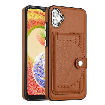 Samsung Galaxy A04E Shockproof Leather Phone Case with Card Holder - Stylish, Durable, and Convenient