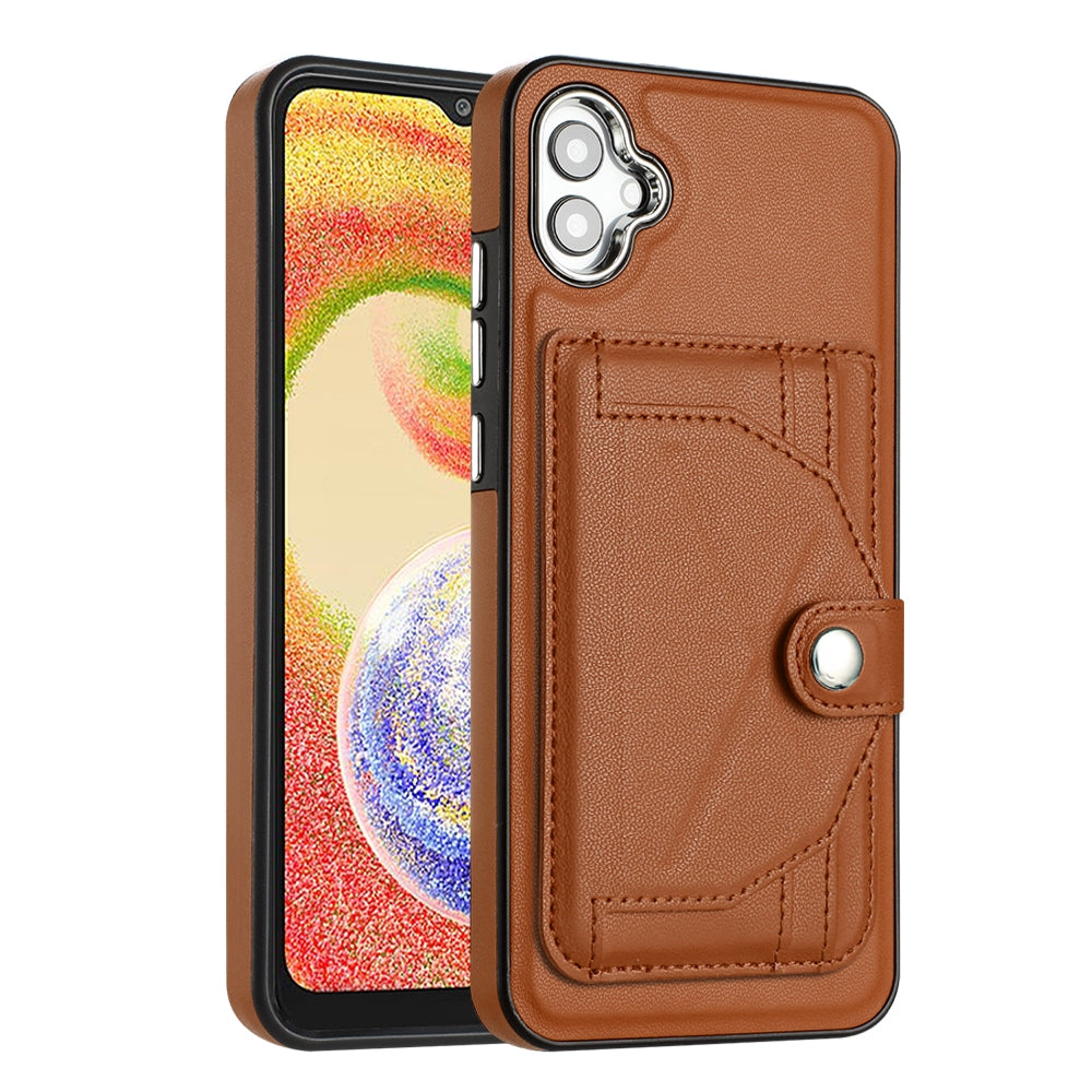 Samsung Galaxy F04 Shockproof Leather Phone Case with Card Holder - Stylish, Durable, and Convenient