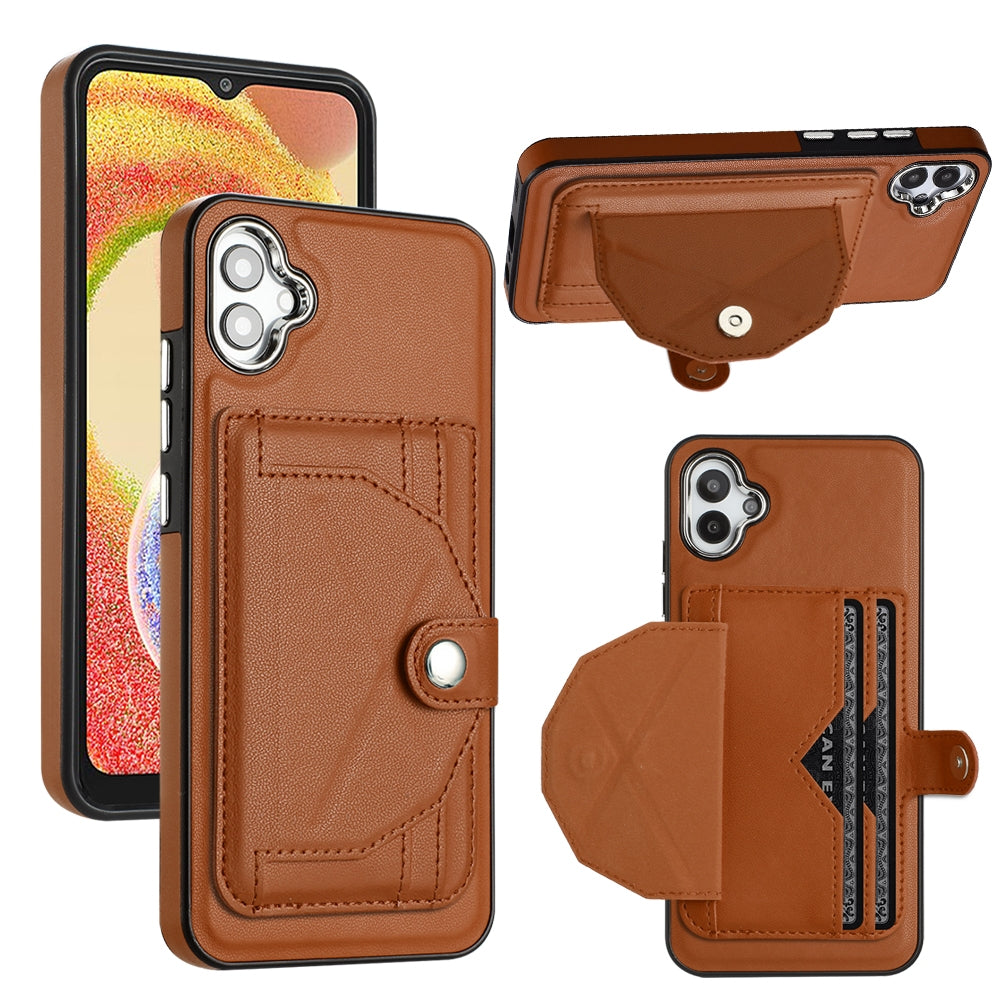 Samsung Galaxy M04 Shockproof Leather Phone Case with Card Holder - Stylish, Durable, and Convenient