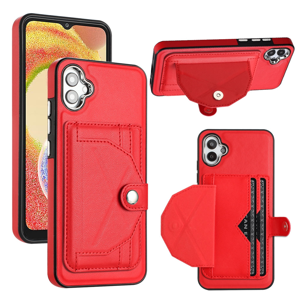 Samsung Galaxy A04E Shockproof Leather Phone Case with Card Holder - Stylish, Durable, and Convenient