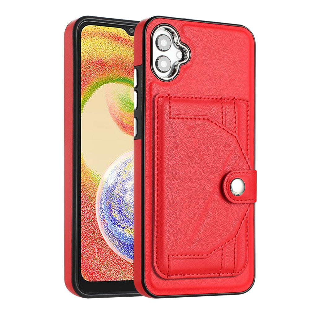 Samsung Galaxy A04E Shockproof Leather Phone Case with Card Holder - Stylish, Durable, and Convenient