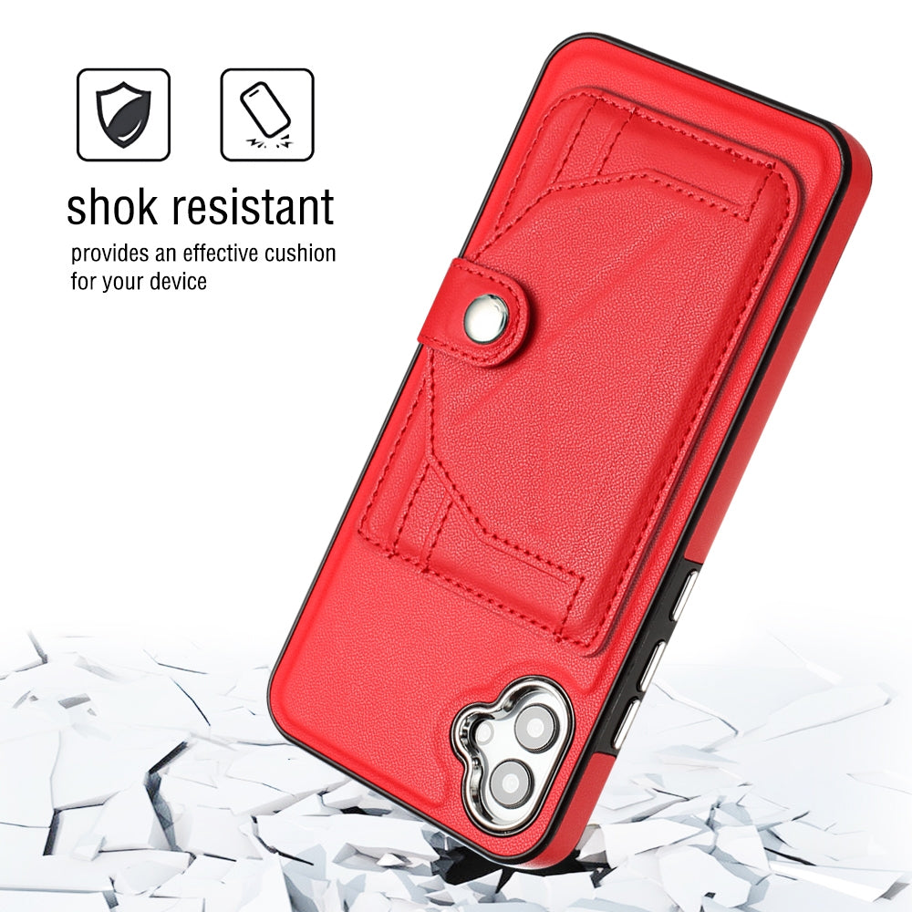 Samsung Galaxy A04E Shockproof Leather Phone Case with Card Holder - Stylish, Durable, and Convenient
