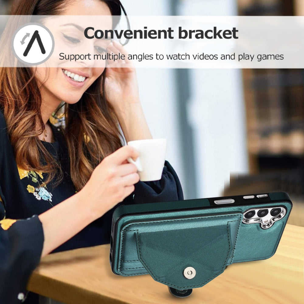 Samsung Galaxy A14 4G Shockproof Leather Phone Case with Card Holder - Stylish, Durable, and Convenient