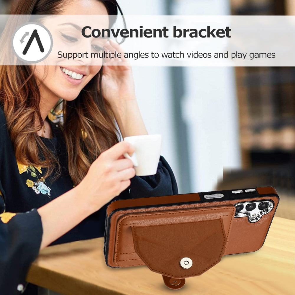 Samsung Galaxy A14 4G Shockproof Leather Phone Case with Card Holder - Stylish, Durable, and Convenient