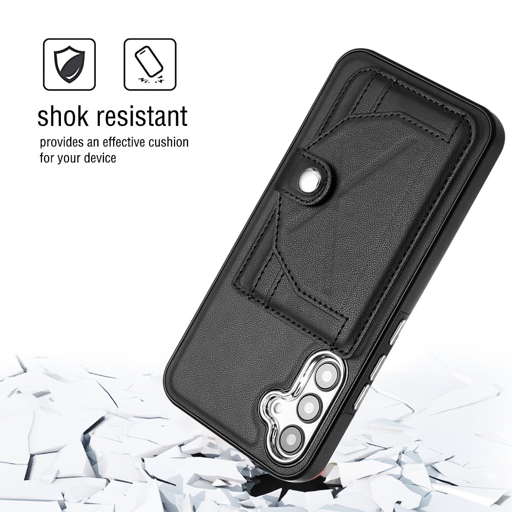 Samsung Galaxy A34 5G Shockproof Leather Phone Case with Card Holder - Stylish, Durable, and Convenient