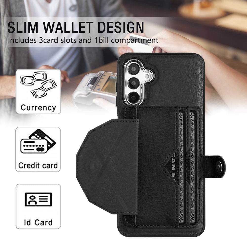 Samsung Galaxy A34 5G Shockproof Leather Phone Case with Card Holder - Stylish, Durable, and Convenient