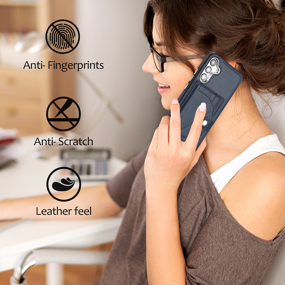 Samsung Galaxy A34 5G Shockproof Leather Phone Case with Card Holder - Stylish, Durable, and Convenient