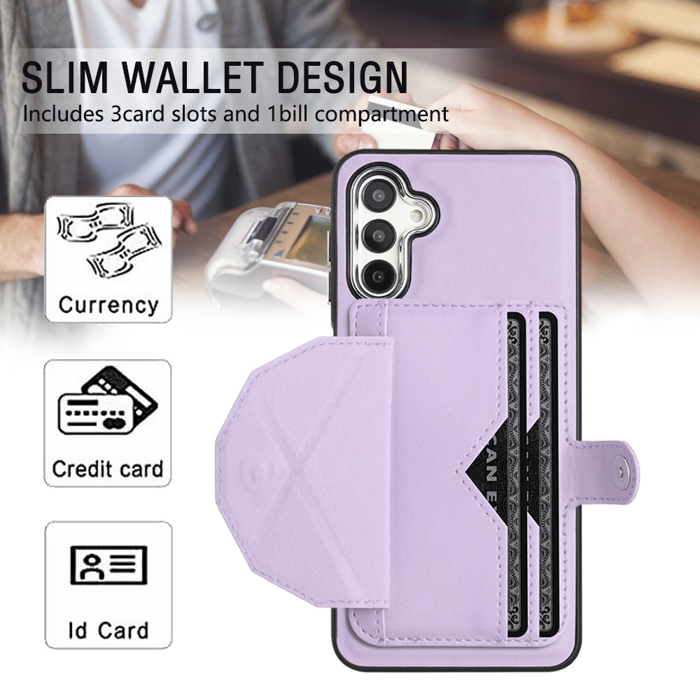 Samsung Galaxy A34 5G Shockproof Leather Phone Case with Card Holder - Stylish, Durable, and Convenient
