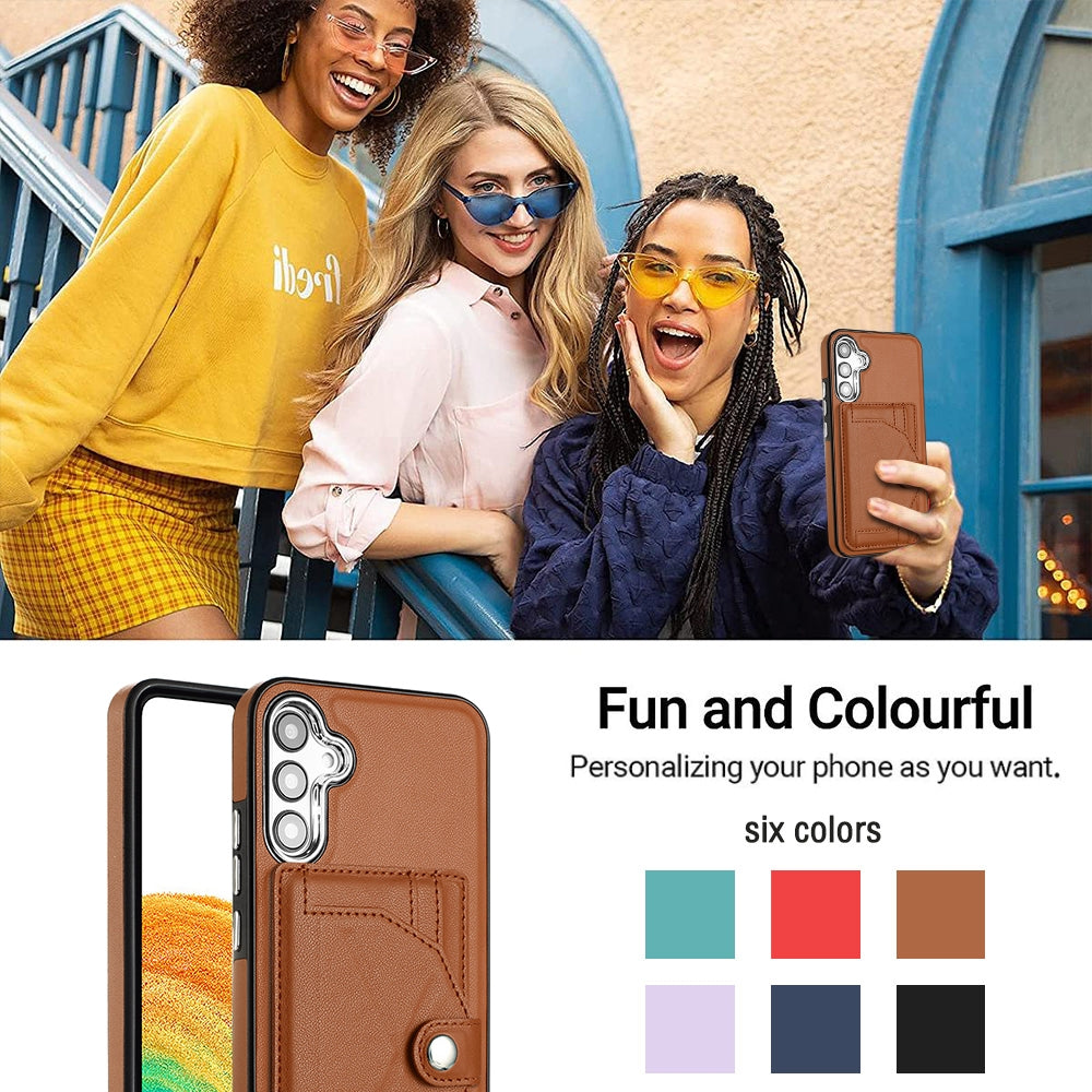 Samsung Galaxy A34 5G Shockproof Leather Phone Case with Card Holder - Stylish, Durable, and Convenient