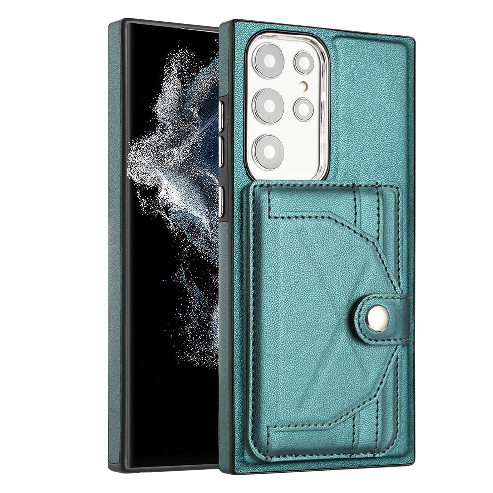 Samsung Galaxy S23 Ultra Shockproof Leather Phone Case with Card Holder - Stylish, Durable, and Convenient