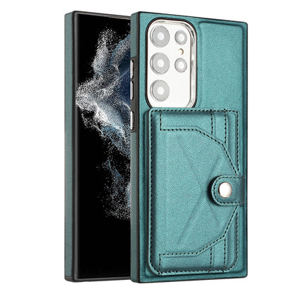 Samsung Galaxy S23 Ultra Shockproof Leather Phone Case with Card Holder - Stylish, Durable, and Convenient
