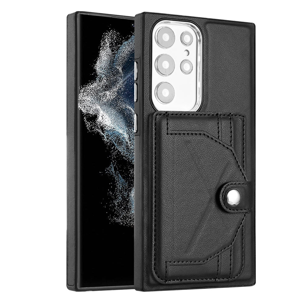 Samsung Galaxy S23 Ultra Shockproof Leather Phone Case with Card Holder - Stylish, Durable, and Convenient