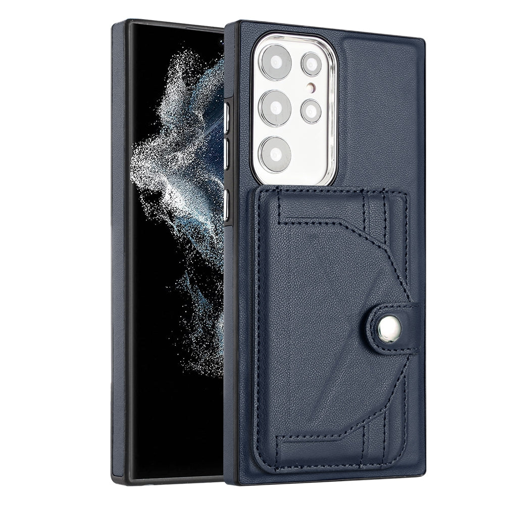 Samsung Galaxy S23 Ultra Shockproof Leather Phone Case with Card Holder - Stylish, Durable, and Convenient