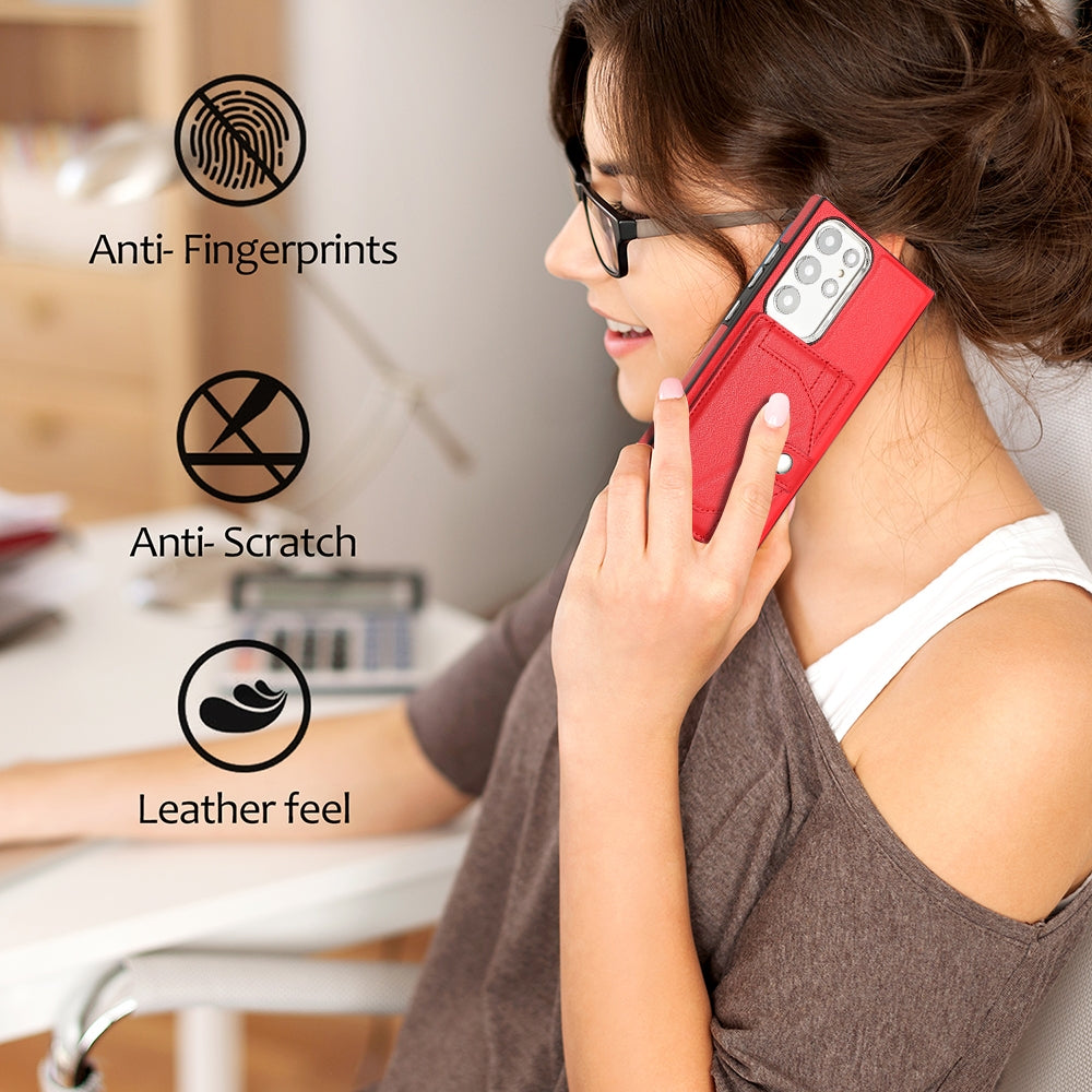 Samsung Galaxy S23 Ultra Shockproof Leather Phone Case with Card Holder - Stylish, Durable, and Convenient