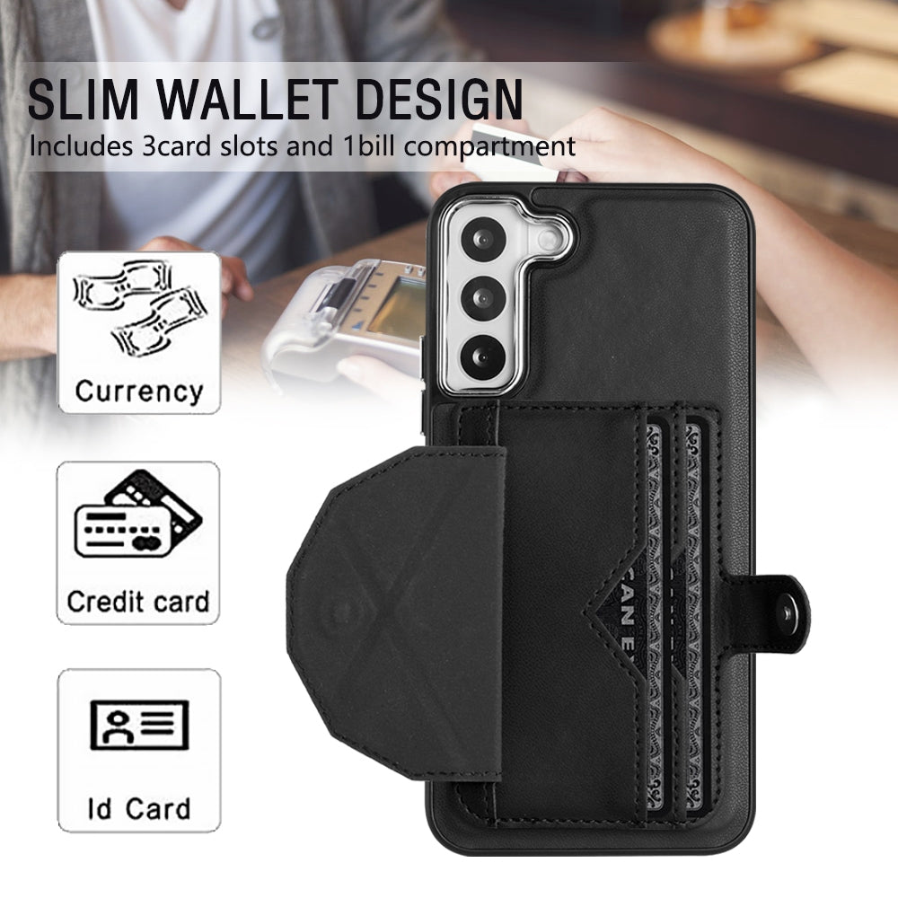 Samsung Galaxy S23+ Shockproof Leather Phone Case with Card Holder - Stylish, Durable, and Convenient
